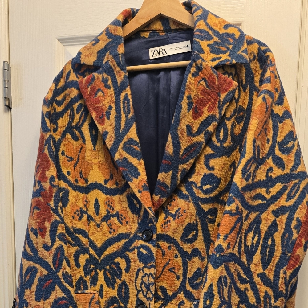 Zara Multicolor Patterned Jacket